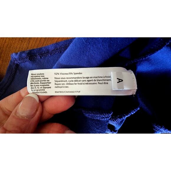 Eileen Fisher Stretch Jersey Asymmetrical-Hem Tunic Blouse 92% Viscose Sz XS - Picture 8 of 11